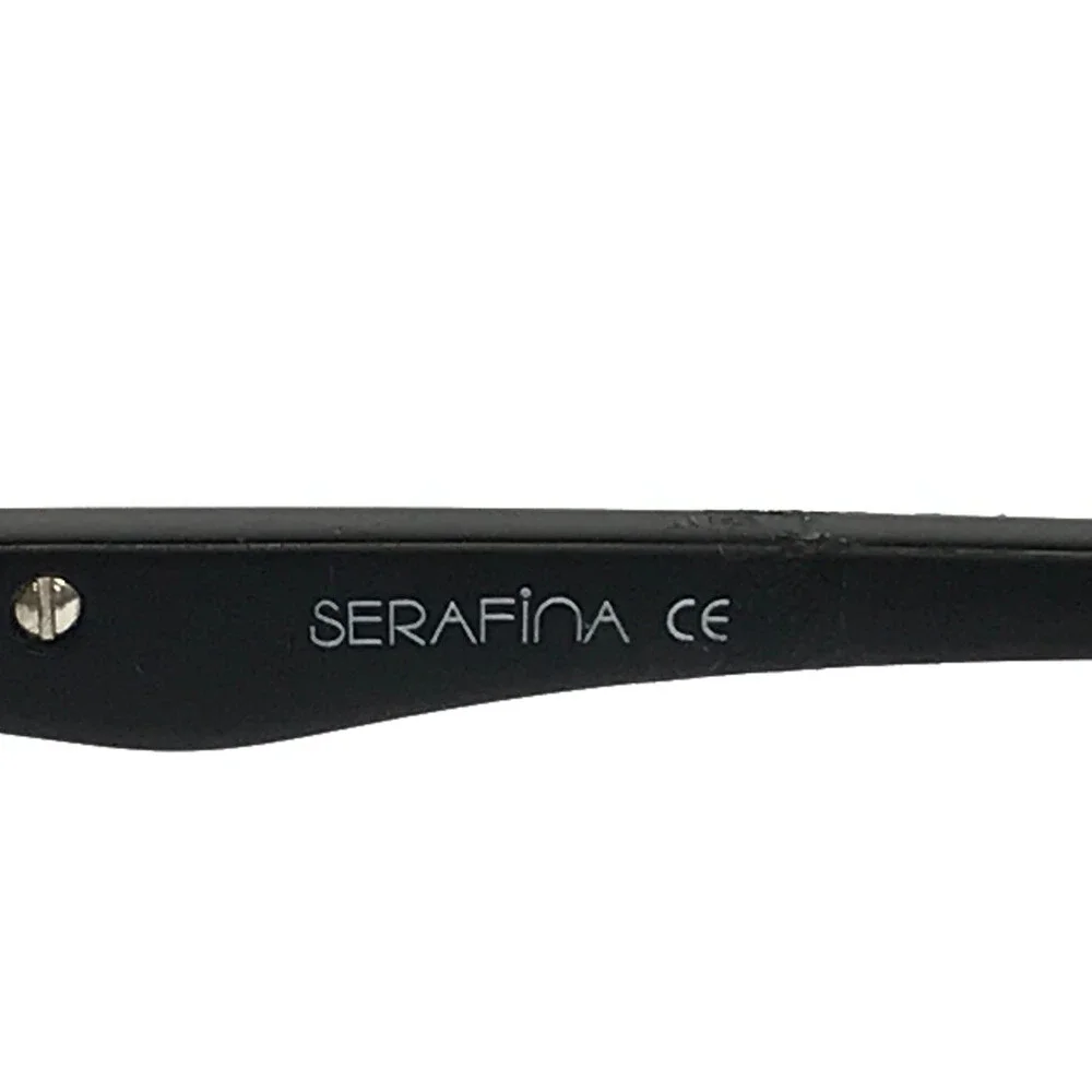 Serafina Eyewear Eyeglasses Frames GEORGIO BLACK Rectangle Half Rim55-18-145